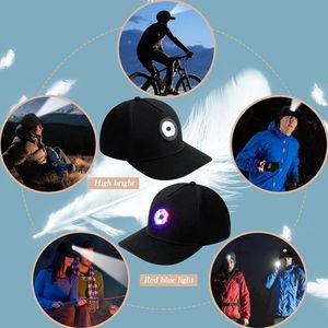 Roq Innovation - Gorra de béisbol LED para faros delanteros, unisex, con luz LED